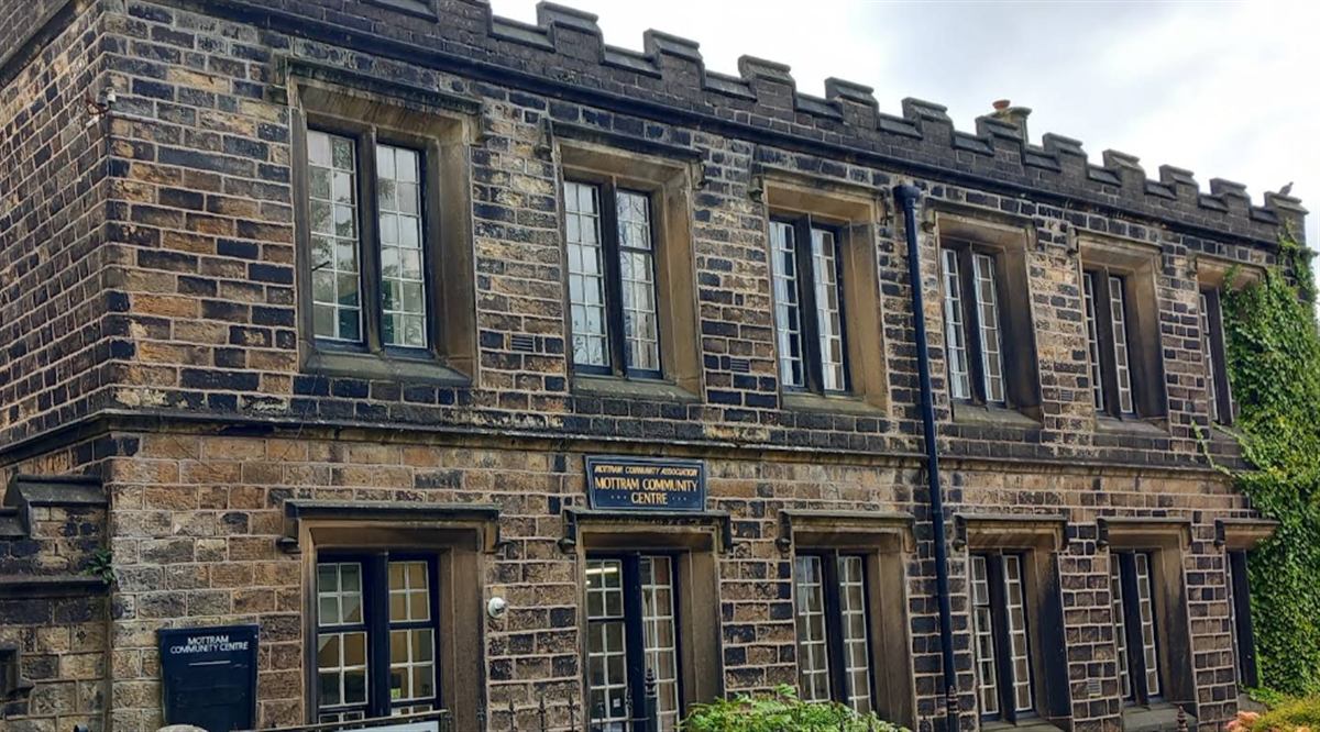 Mottram Community Centre, a stone building on Church Brow in Mottram in Longdendale